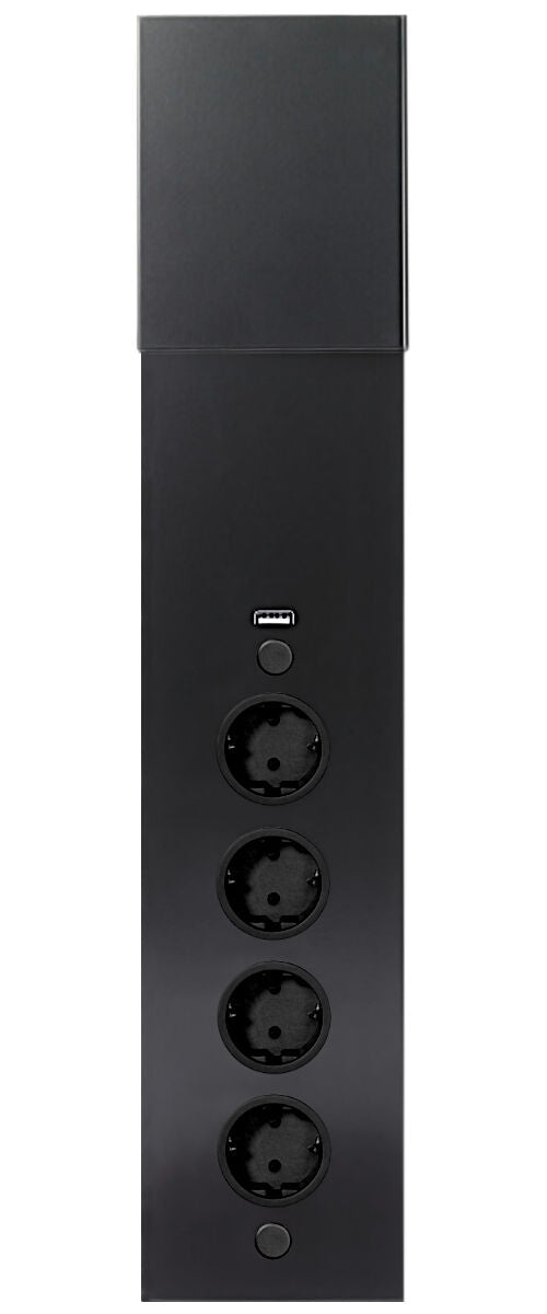 Energie-Ecksäule ST 3007 in EDELSTAHL oder SCHWARZ mit 4 Steckplätzen und USB Port / Mehrfachsteckdose / Ecksteckdose – Bild 10