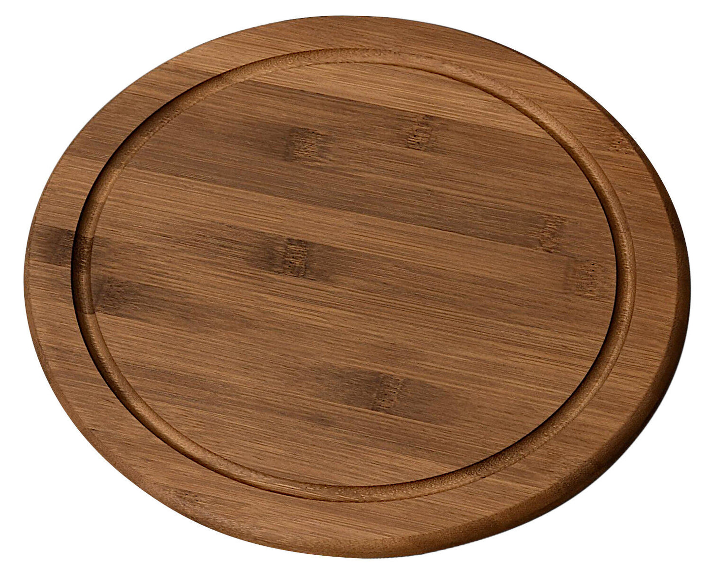 KESPER Vesperteller 59442 aus dunklem Bambus mit Saftrille / Holzteller
