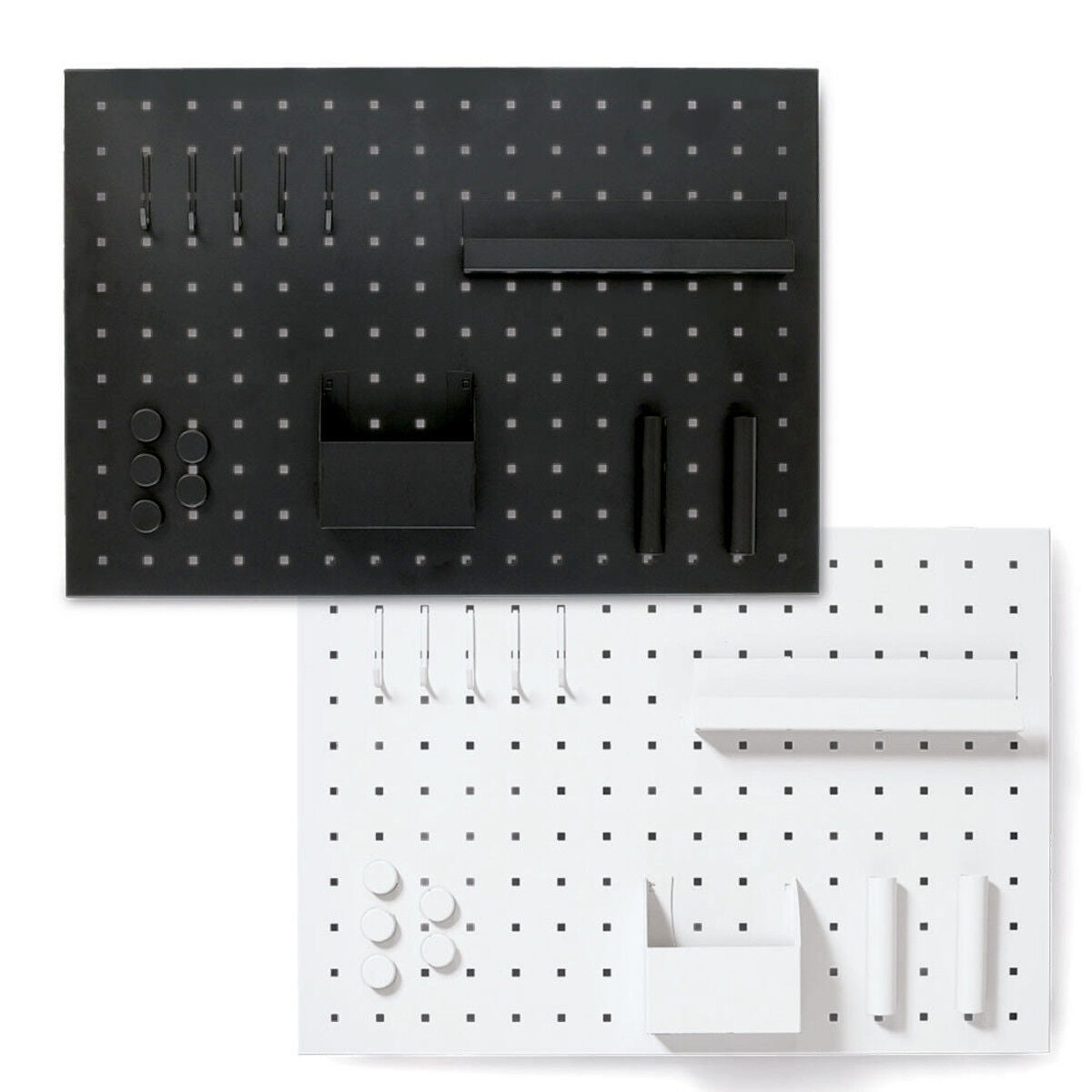 ZELLER 11138 Memoboard mit Utensilien, Metall, weiß, ca. 50 x 35 cm
