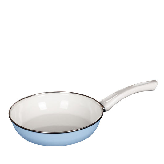 RIESS 0042-032 RIESS Emaille Ceramicglas Pfanne Nouvelle 24 cm, Blue / Bratpfanne