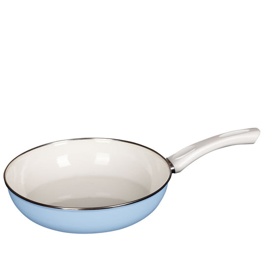 RIESS 0057-032 RIESS Emaille Ceramicglas Pfanne Nouvelle 28 cm, Blue / Bratpfanne