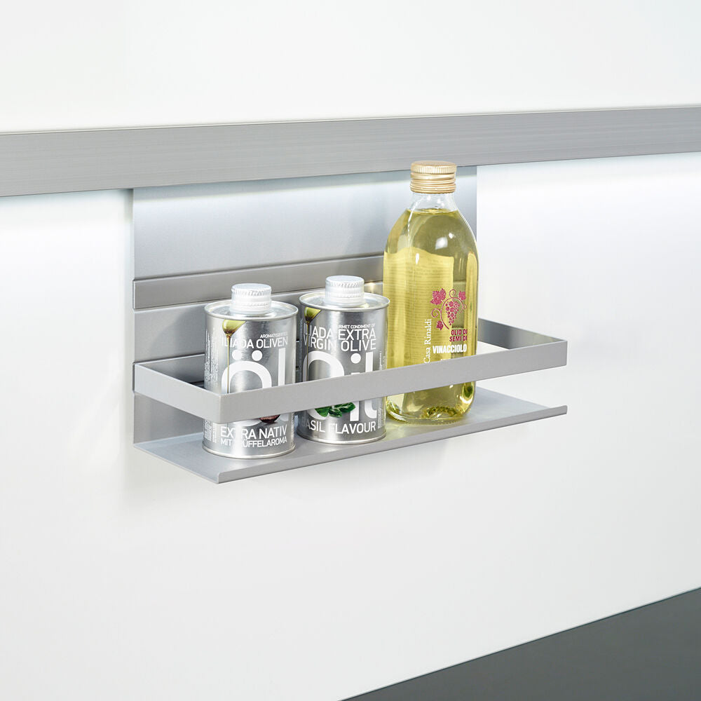 Linero MosaiQ Universalablage H 200 mm mit Rahmen Titan grau / Relingsystem / Kesseböhmer – Bild 2