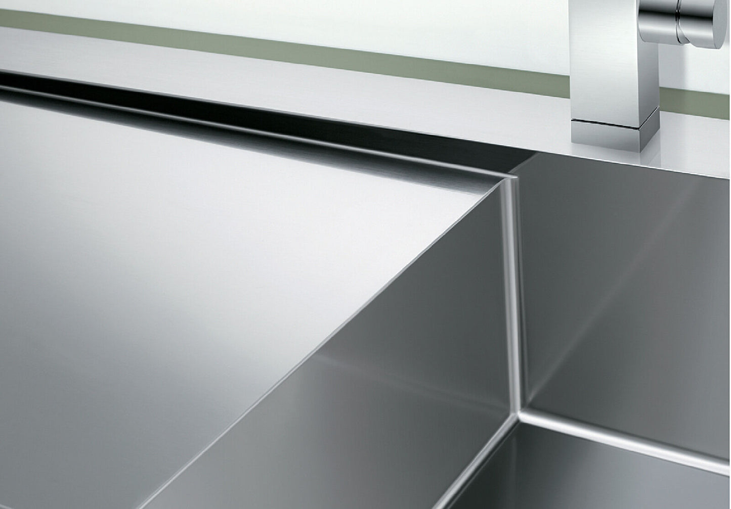 BLANCO Spüle CLARON 6 S-IF Becken rechts Edelstahl mit InFino®-Ventil (PushControl) / Edelstahlbecken – Bild 4