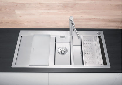 BLANCO Spüle CLARON 6 S-IF Becken links Edelstahl mit InFino®-Ventil (PushControl) / Edelstahlbecken – Bild 3