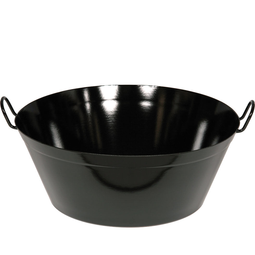 RIESS 0375-022 Schmalzpfanne tief 45 cm, H 18,9 cm, Emaille, schwarz