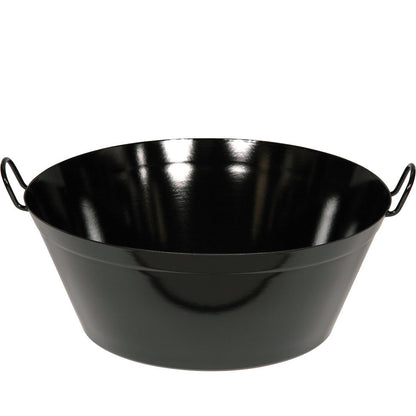 RIESS 0375-022 Schmalzpfanne tief 45 cm, H 18,9 cm, Emaille, schwarz