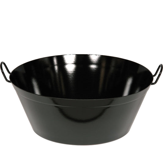 RIESS 0375-022 Schmalzpfanne tief 45 cm, H 18,9 cm, Emaille, schwarz