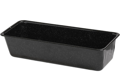 RIESS 0638-022 Königskuchenform 30 x 10 cm, Emaille, Profibäcker, Schwarz / Emaillebackform
