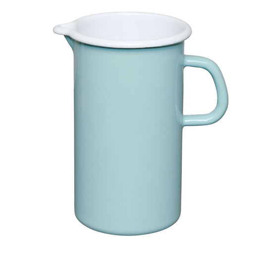 RIESS 0836-109 Emaillekrug 1,5 L, Nature Green - Light, H 19 cm / Emaille Krug