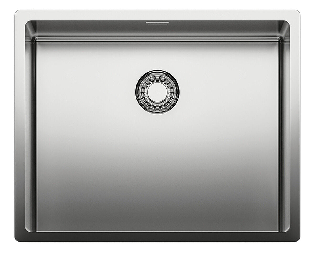 CORNO Piu PFU4 Spüle aus Edelstahl für Schrankbreite ab 60 cm / Einbauspüle Einzelbecken / Ausschnittmaß ca. 530 x 430…
