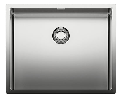 CORNO Piu PFU4 Spüle aus Edelstahl für Schrankbreite ab 60 cm / Einbauspüle Einzelbecken / Ausschnittmaß ca. 530 x 430…