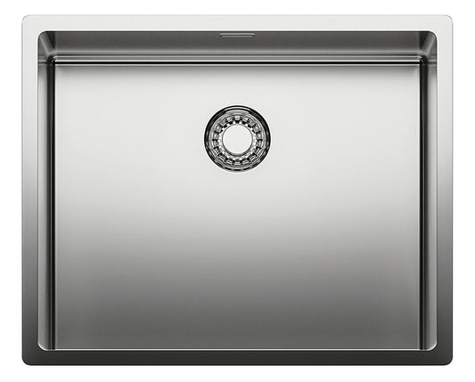 CORNO Piu PFU4 Spüle aus Edelstahl für Schrankbreite ab 60 cm / Einbauspüle Einzelbecken / Ausschnittmaß ca. 530 x 430…