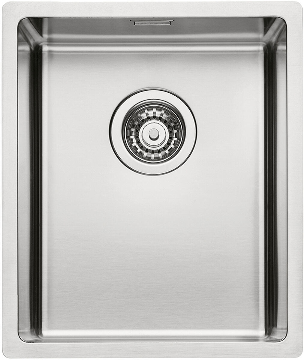 CORNO Basso 2 Edelstahl Spüle mit Flachrand / ab 45 cm Schrankbreite / Einbauspüle Einzelbecken