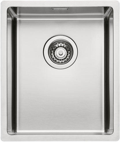 CORNO Basso 2 Edelstahl Spüle mit Flachrand / ab 45 cm Schrankbreite / Einbauspüle Einzelbecken