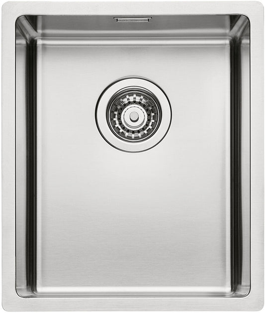 CORNO Basso 2 Edelstahl Spüle mit Flachrand / ab 45 cm Schrankbreite / Einbauspüle Einzelbecken