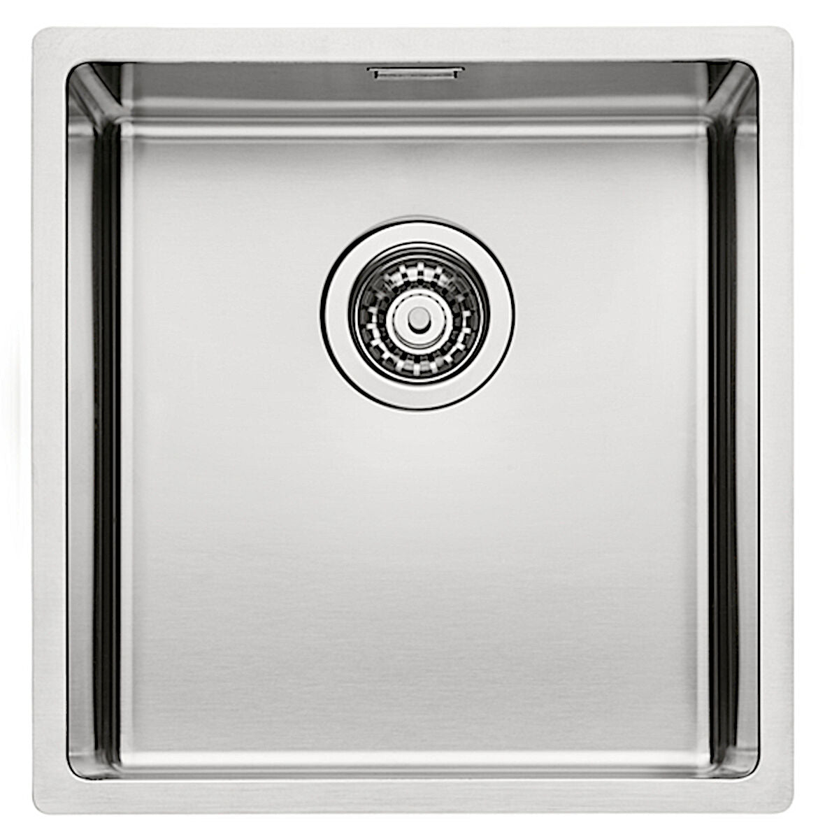 CORNO Basso 3 Edelstahl Spüle mit Flachrand / ab 50 cm Schrankbreite / Einbauspüle Einzelbecken