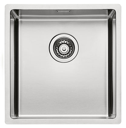 CORNO Basso 3 Edelstahl Spüle mit Flachrand / ab 50 cm Schrankbreite / Einbauspüle Einzelbecken