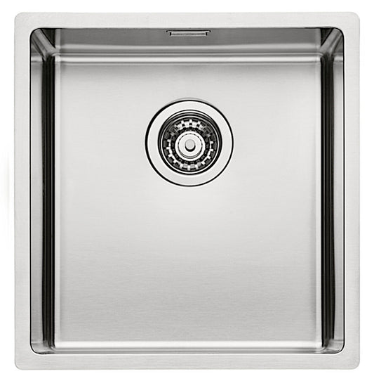 CORNO Basso 3 Edelstahl Spüle mit Flachrand / ab 50 cm Schrankbreite / Einbauspüle Einzelbecken