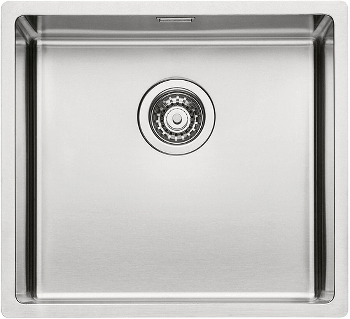 CORNO Basso 5 Edelstahl Spüle mit Flachrand / ab 60 cm Schrankbreite / Einbauspüle Einzelbecken