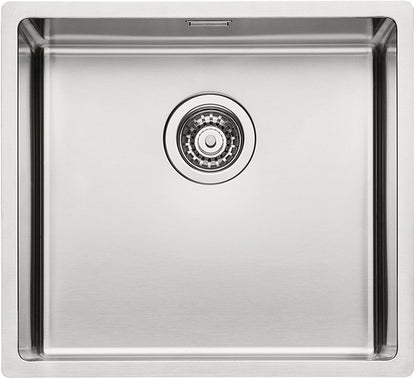 CORNO Basso 5 Edelstahl Spüle mit Flachrand / ab 60 cm Schrankbreite / Einbauspüle Einzelbecken