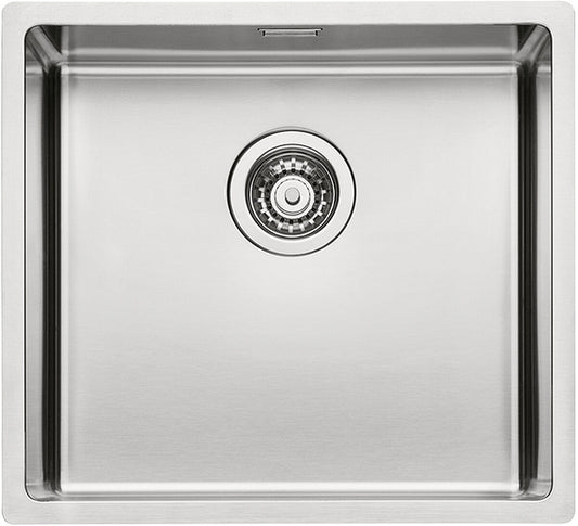 CORNO Basso 5 Edelstahl Spüle mit Flachrand / ab 60 cm Schrankbreite / Einbauspüle Einzelbecken