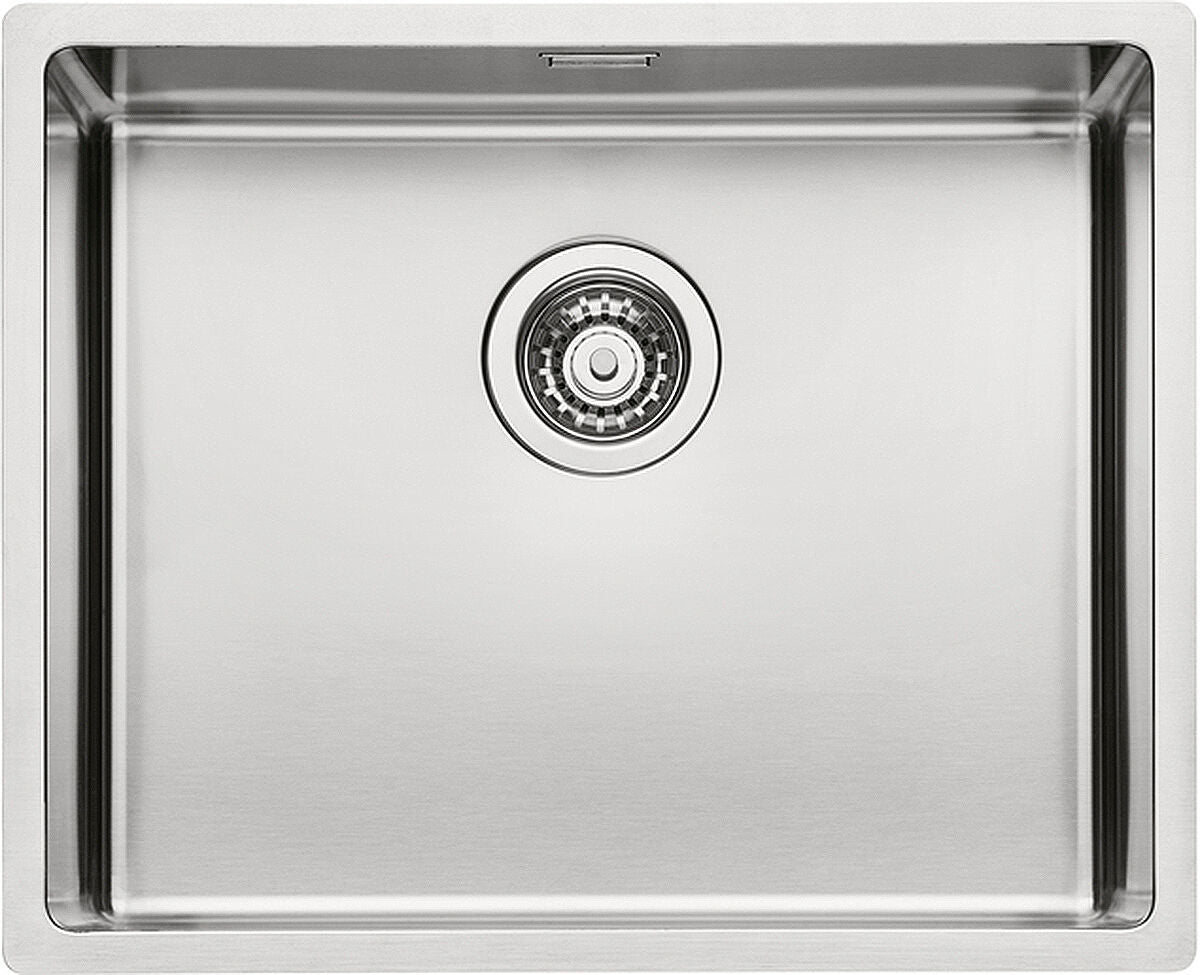 CORNO Basso 4 Edelstahl Spüle mit Flachrand / ab 60 cm Schrankbreite / Einbauspüle Einzelbecken