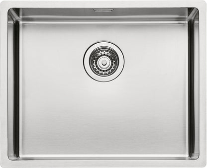 CORNO Basso 4 Edelstahl Spüle mit Flachrand / ab 60 cm Schrankbreite / Einbauspüle Einzelbecken