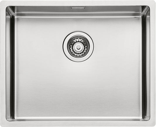 CORNO Basso 4 Edelstahl Spüle mit Flachrand / ab 60 cm Schrankbreite / Einbauspüle Einzelbecken
