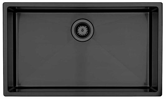 Lavabo Edelstahlspüle KUBUS 700 soft PVD - Shadow mit Raumsparventil / Spüle / Designspüle