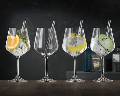 NACHTMANN 103143 TASTES GOOD Gin & Tonic Gläser 4er Set und Glastrinkhalme – Bild 8