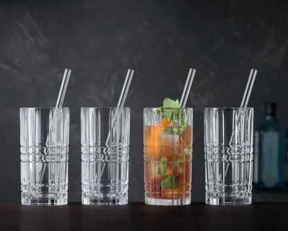 NACHTMANN 103144 TASTES GOOD Longdrinkgläser Gläser 4er Set und Glastrinkhalme – Bild 6