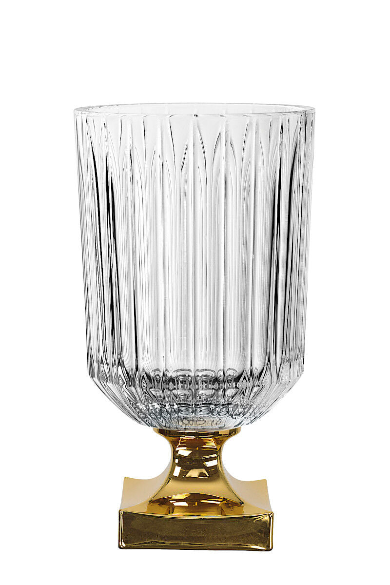 NACHTMANN 104160 MINERVA Vase mit Fuß GOLD 32 cm