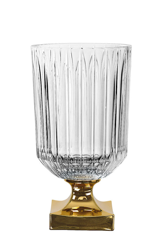 NACHTMANN 104160 MINERVA Vase mit Fuß GOLD 32 cm