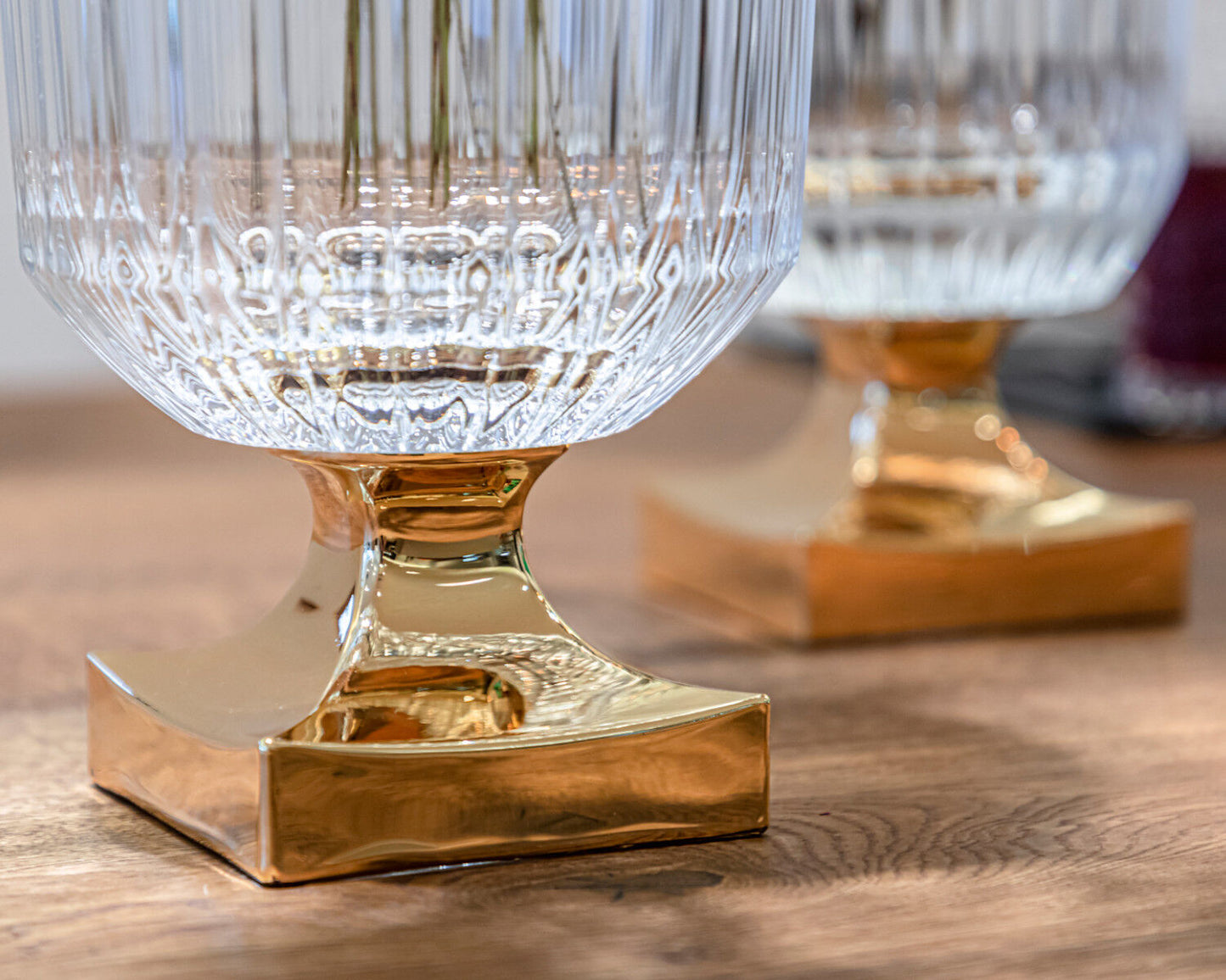 NACHTMANN 104160 MINERVA Vase mit Fuß GOLD 32 cm – Bild 5