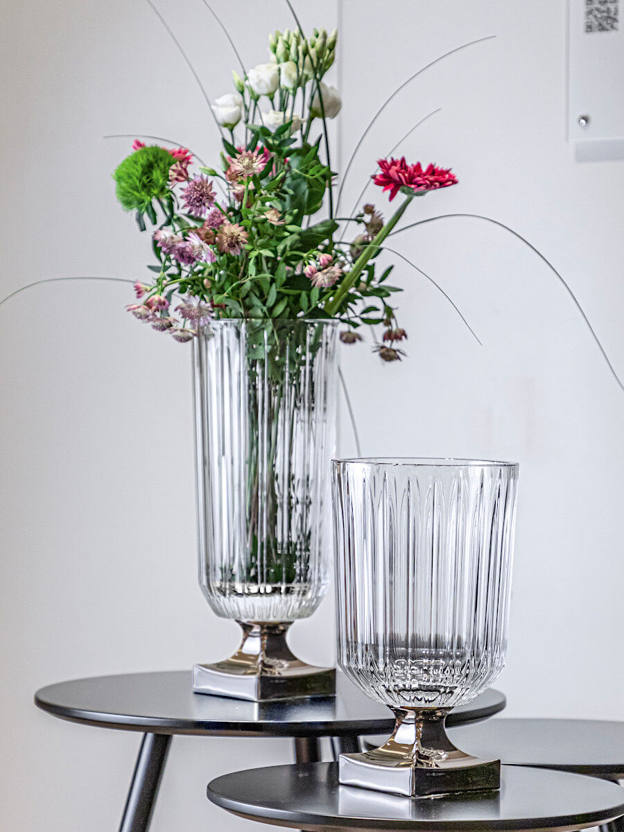 NACHTMANN 104161 MINERVA Vase mit Fuß PLATIN 32 cm – Bild 6