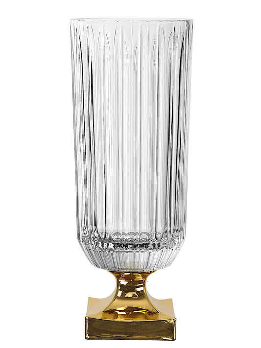 NACHTMANN 104163 MINERVA Vase mit Fuß GOLD 40 cm