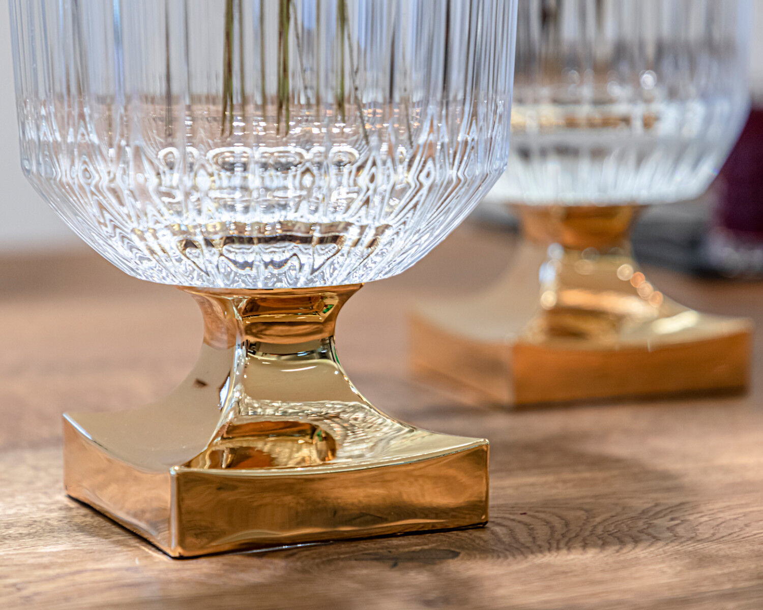 NACHTMANN 104163 MINERVA Vase mit Fuß GOLD 40 cm – Bild 5