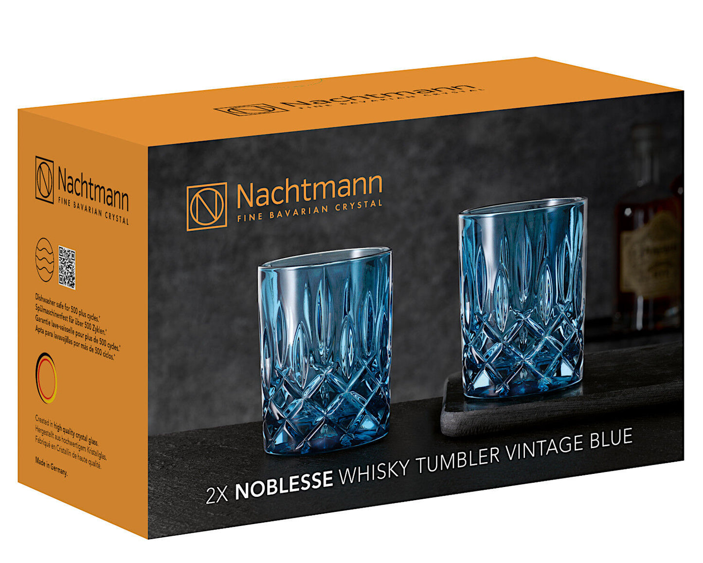 NACHTMANN 104243 NOBLESSE Whisky Tumbler VINTAGE BLUE 2er Set – Bild 4