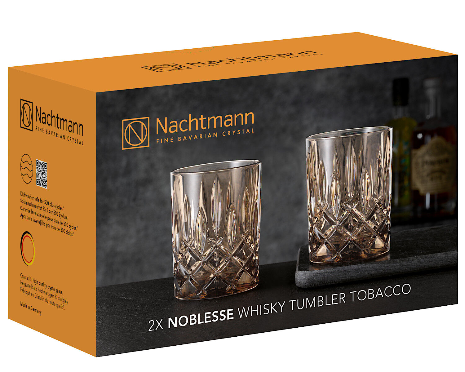 NACHTMANN 104246 NOBLESSE Whisky Tumbler TOBACCO 2er Set – Bild 4