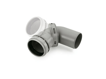 HTB-S Bogen stufenlos DN 50 - stufenlos verstellbarer Winkel 0-87 Grad / Spülenzubehör – Bild 2