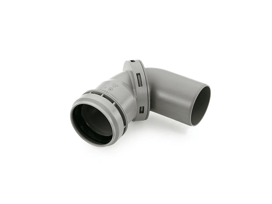 HTB-S Bogen stufenlos DN 50 - stufenlos verstellbarer Winkel 0-87 Grad / Spülenzubehör