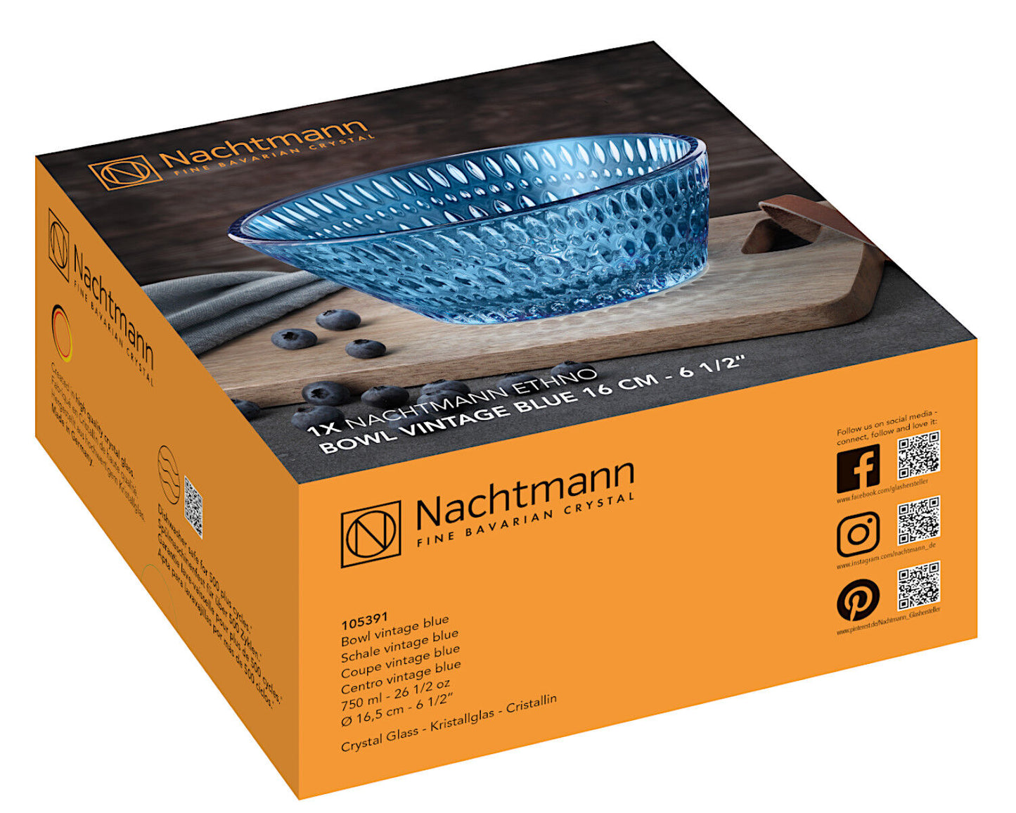 NACHTMANN 105391 ETHNO Schale 16,5 cm VINTAGE BLAU – Bild 3