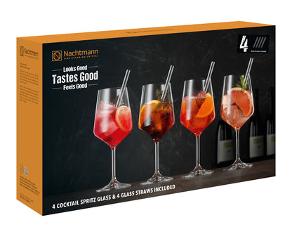 NACHTMANN 105438 TASTES GOOD Cocktail/Spritz Gläser 4er Set und Glastrinkhalme – Bild 5