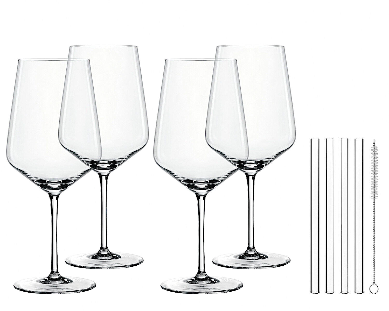 NACHTMANN 105438 TASTES GOOD Cocktail/Spritz Gläser 4er Set und Glastrinkhalme