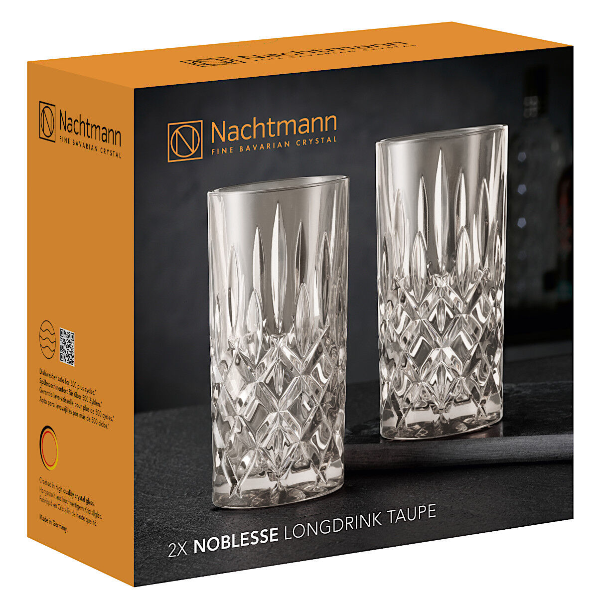 NACHTMANN 105713 NOBLESSE Longdrinkglas TAUPE 2er Set – Bild 4