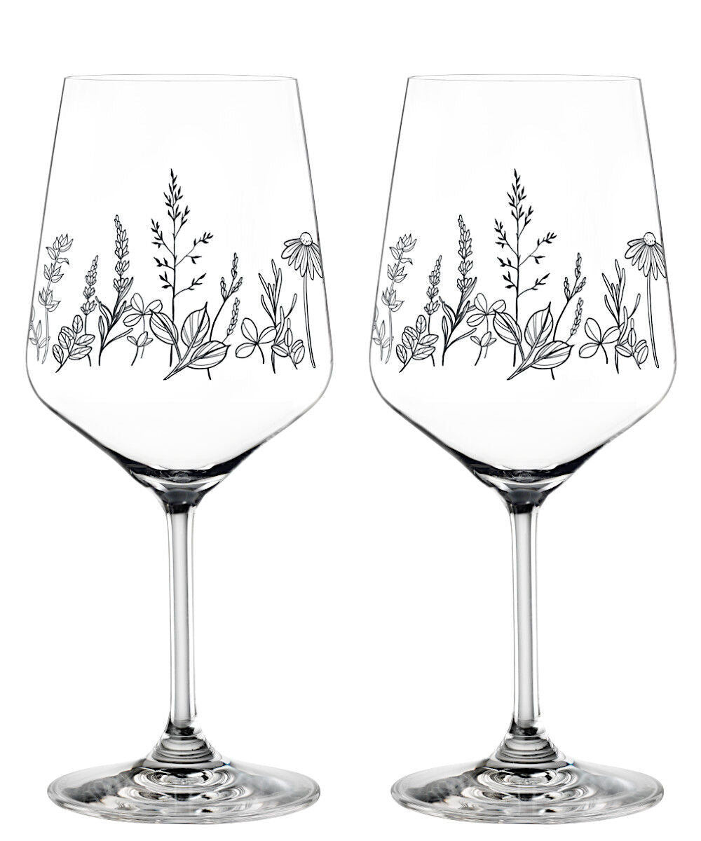 NACHTMANN 105723 TATTOO BOTANICAL BLACK Spritz/Wein Glas 2er Set