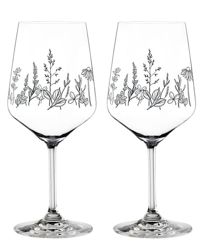 NACHTMANN 105723 TATTOO BOTANICAL BLACK Spritz/Wein Glas 2er Set