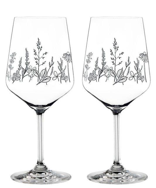 NACHTMANN 105723 TATTOO BOTANICAL BLACK Spritz/Wein Glas 2er Set