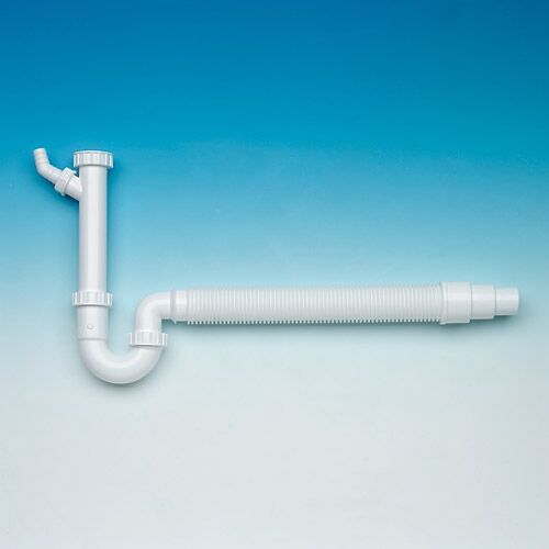 Geruchsverschluss flexibel mit Anschluss für Waschmaschinenablauf / Siphon / Ablaufverbindung – Bild 4