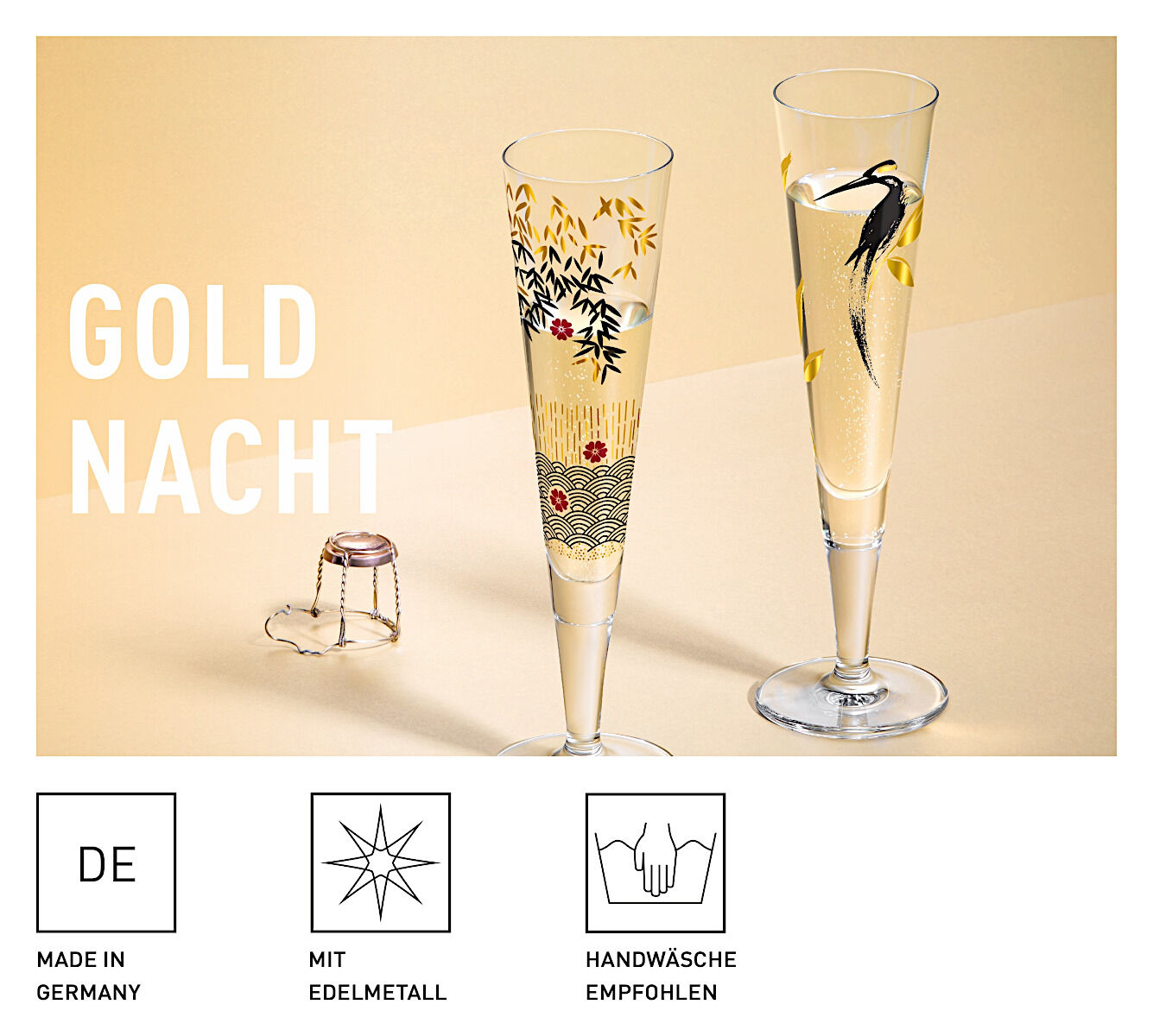 Ritzenhoff 1071019 Champagnerglas #19 GOLDNACHT Kathrin Stockebrand 2022